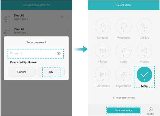 Huawei Honor Recuperación