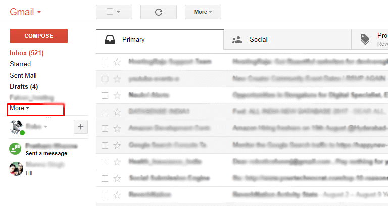 recuperar correos electrónicos eliminados permanentemente de Gmail