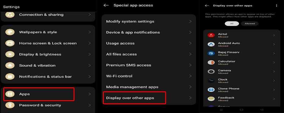 Superposición de pantalla detectada