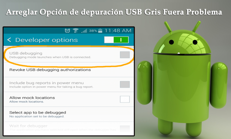 arreglar Opción de depuración USB Gris Fuera Problema