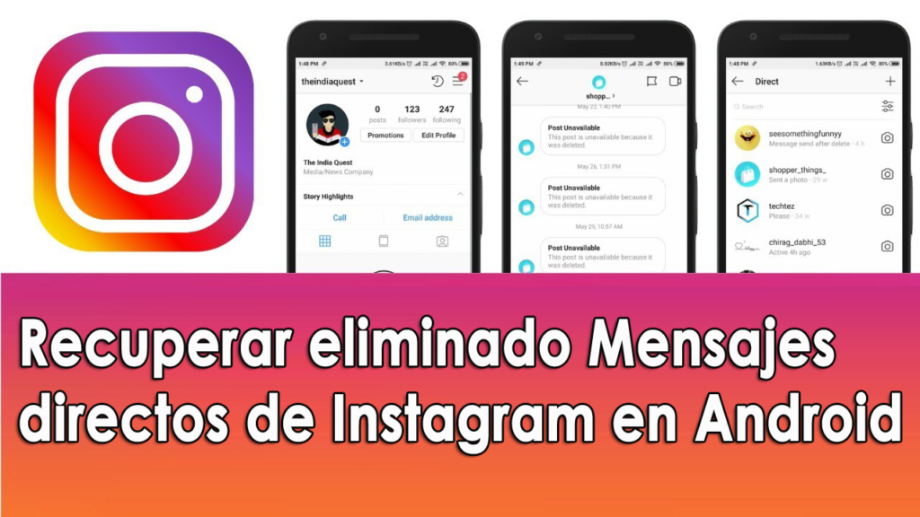 5 maneras de recuperar eliminado Mensajes directos de Instagram en Android