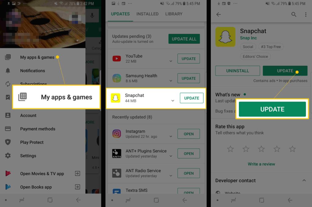 Lag de Snapchat en Android