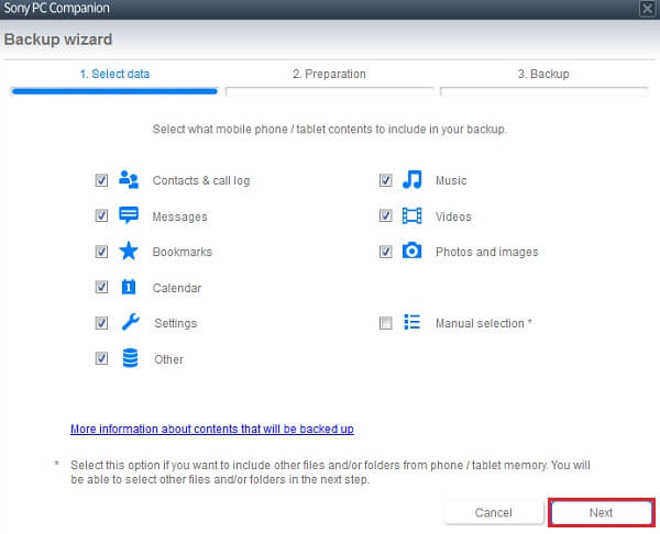 recuperar contactos eliminados del teléfono Sony Xperia