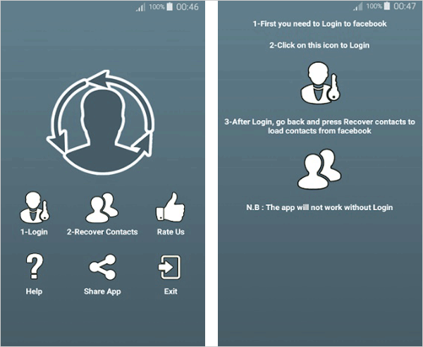 recuperar contactos eliminados del teléfono Sony Xperia
