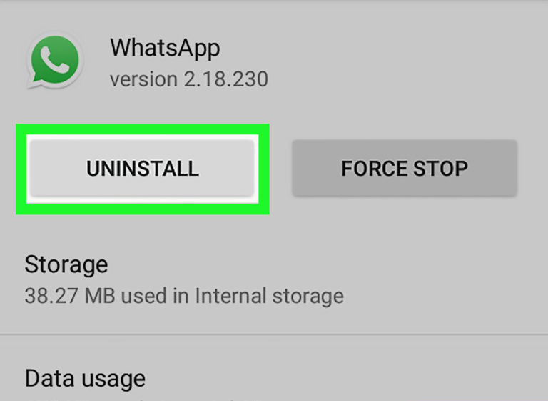 desinstalar y volver a instalar whatsapp