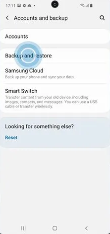 copia de seguridad y restauración del teléfono Samsung Galaxy