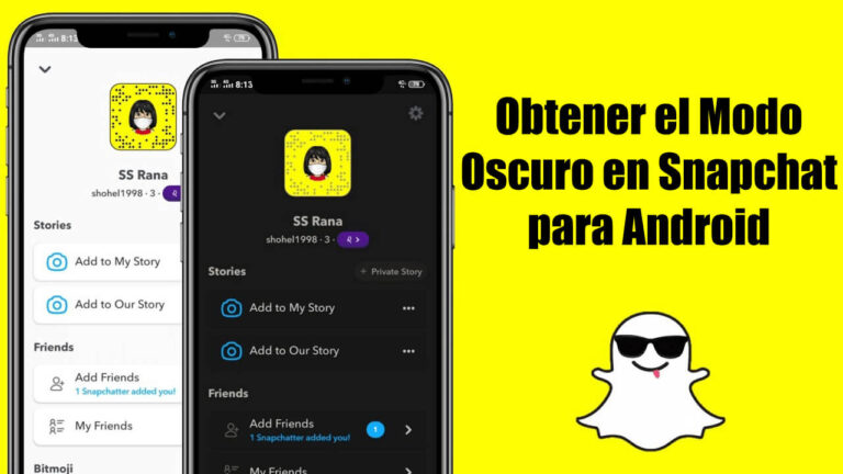 obtener el modo oscuro en Snapchat para Android