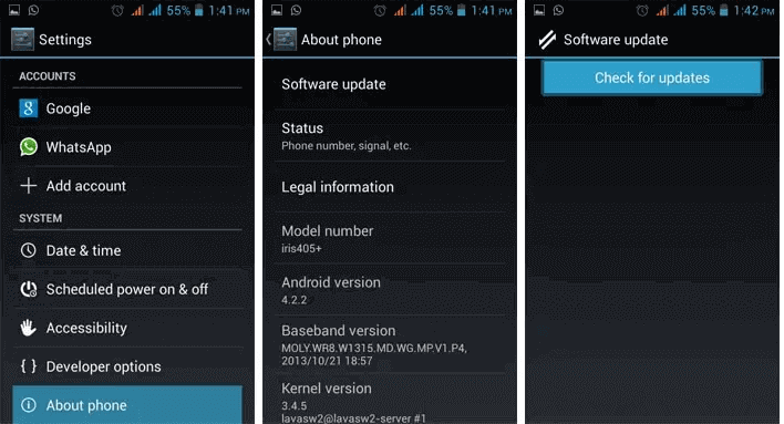 Actualización del sistema