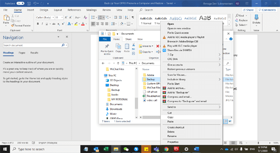 copie y pegue los datos