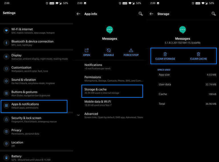 la bubble de chat no funciona