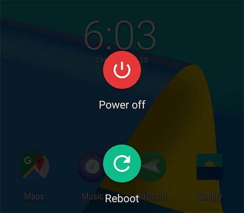 reinicia tu dispositivo Android