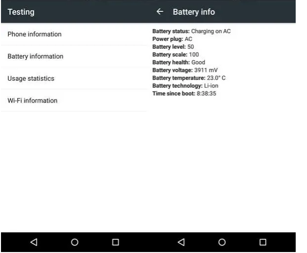 Información de la batería
