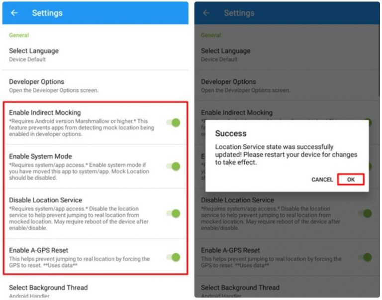 Habilitar el modo del sistema