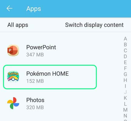 Arreglar los códigos de error de Pokémon Home en Android