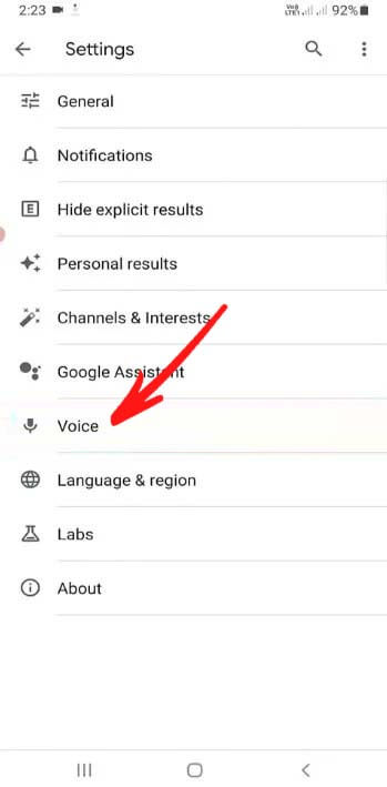 Servicios de voz por Google Actualizar Esperando conexión de red