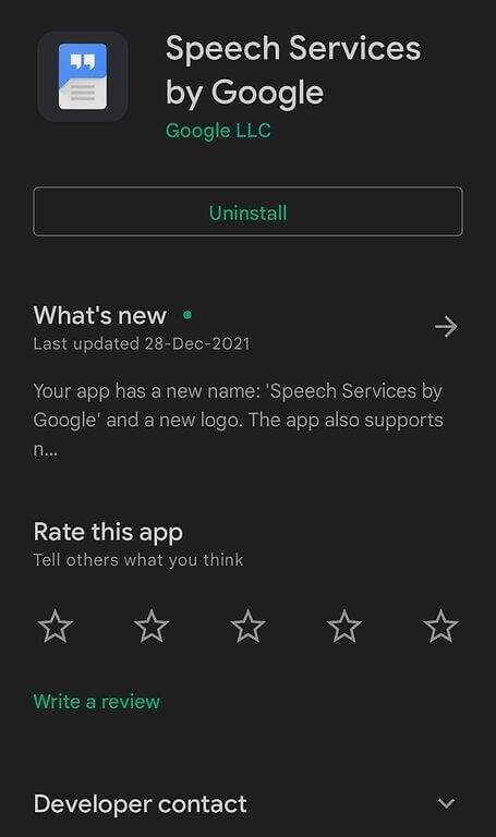 Servicios de voz por Google Actualizar Esperando conexión de red
