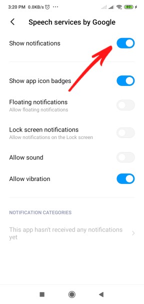 Servicios de voz por Google Actualizar Esperando conexión de red