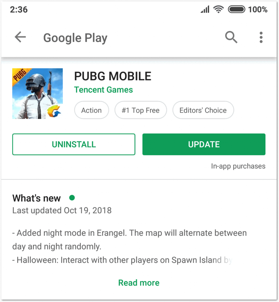 Actualizar a la última versión de PUBG