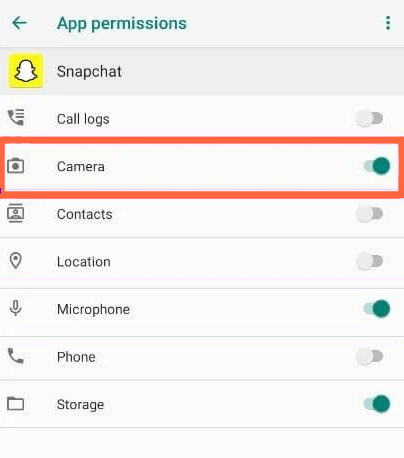 pantalla negra de Snapchat con un punto verde