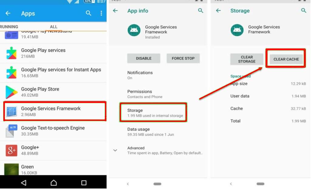 Uso de almacenamiento