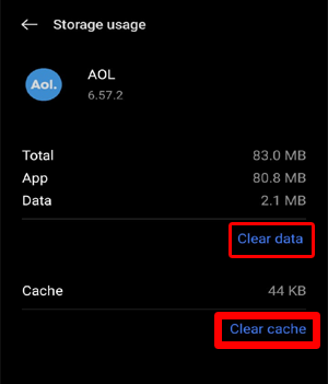 Arreglar el correo de AOL que no funciona en Android