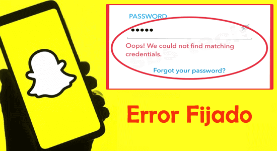 corregir oops we couldn't find matching credentials