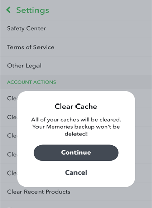 Error de conexión de Snapchat cuando iniciar sesión