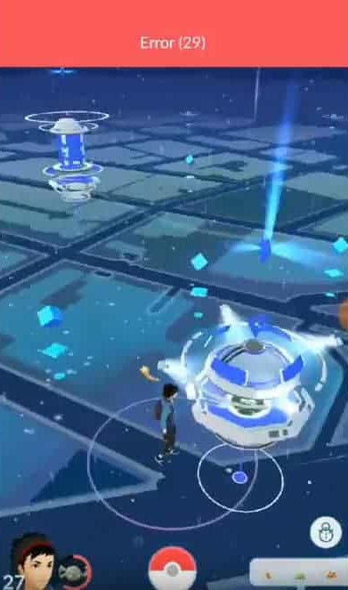 Código de error 29 de Pokémon GO