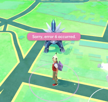 Código de error 6 de Pokémon GO