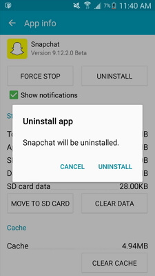 arreglar los filtros de Snapchat no se cargan