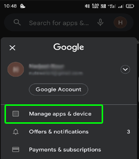 Administrar aplicaciones y dispositivo