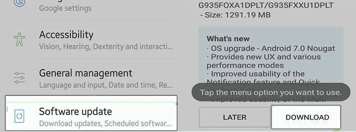 instale el software más reciente de Android