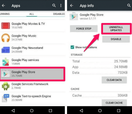 Google Play Services Acción de cuenta requerida