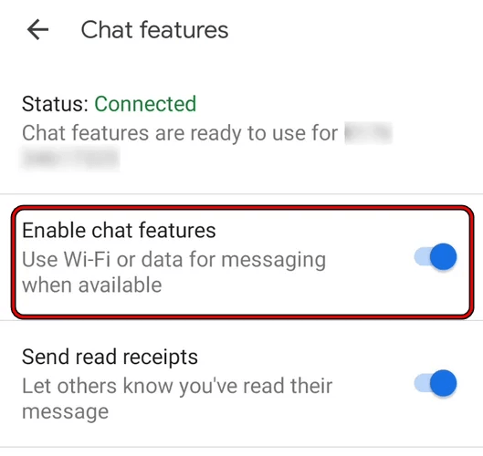 Habilitar funciones de chat