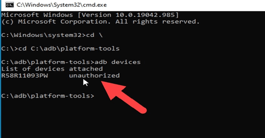ADB dispositivos no autorizados