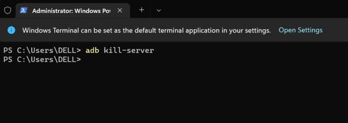 reinicie el servidor ADB