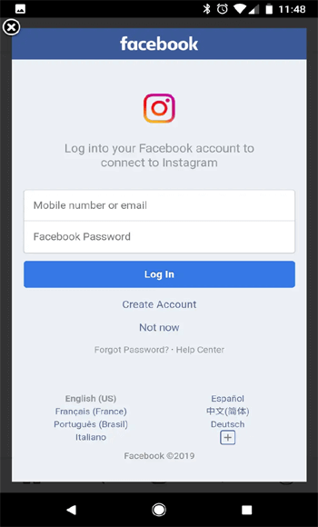 error de 'intentar de nuevo más tarde' en Instagram