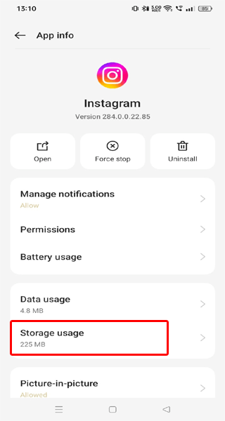el feed de Instagram no se actualiza