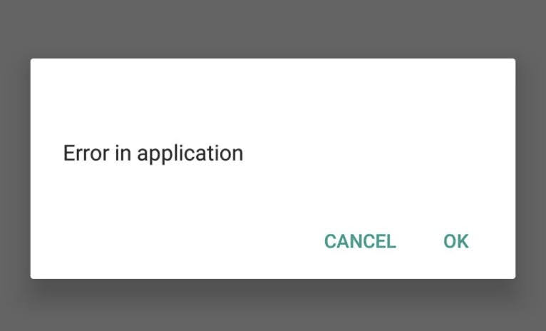 error en la aplicación de los teléfonos Android