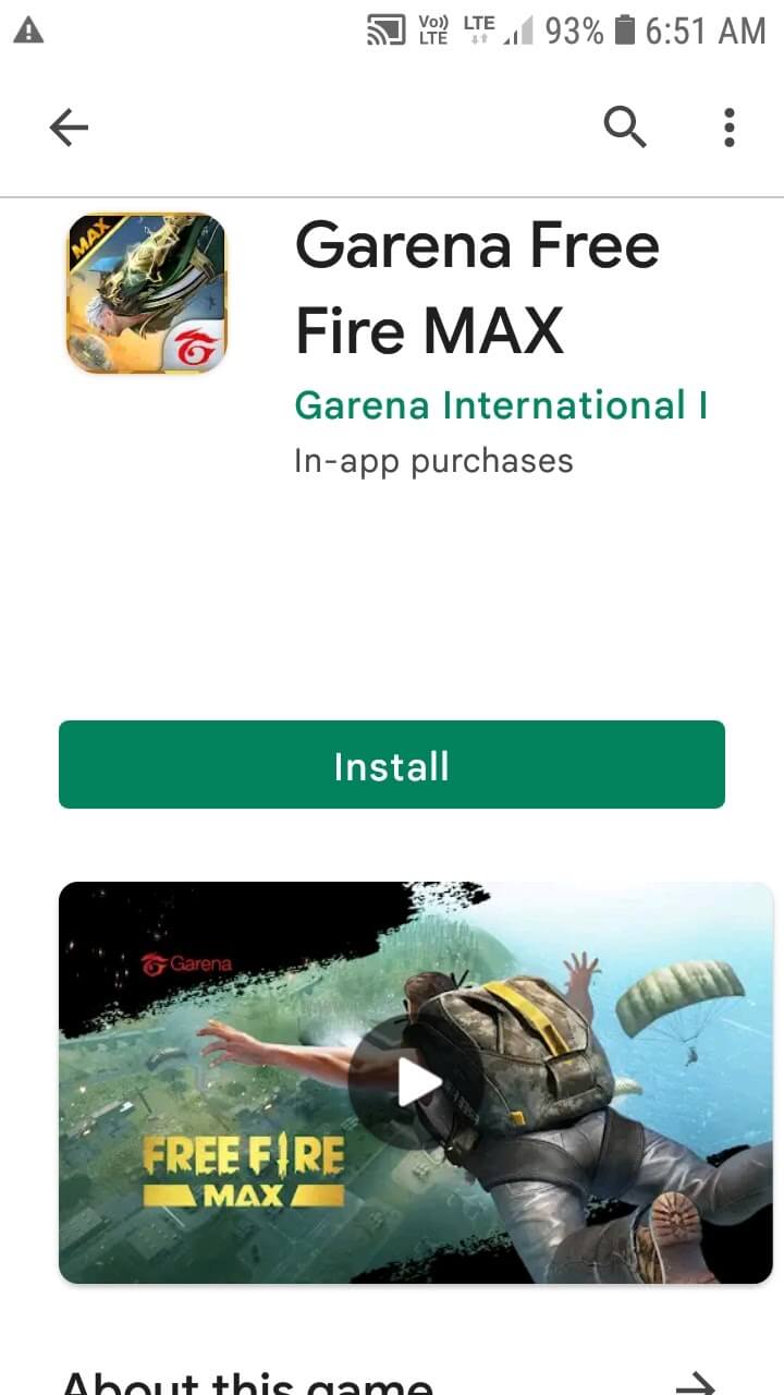 Free Fire Max Error de conexión de red