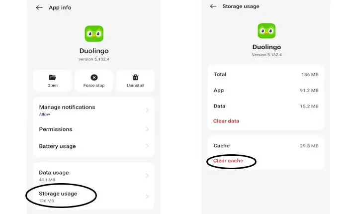 Duolingo se queda atascado en la pantalla de carga de Android