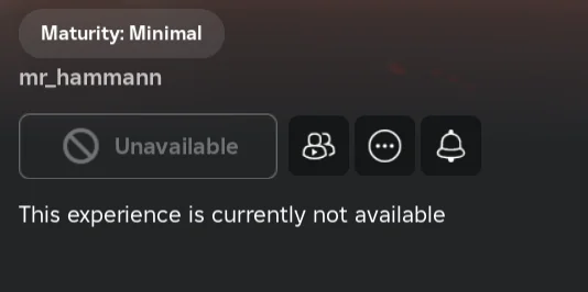 ROBLOX Error This Experience Is Currently Not Available