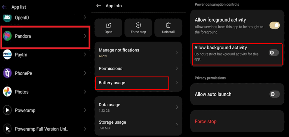 keeps estrellarse de Pandora en Android