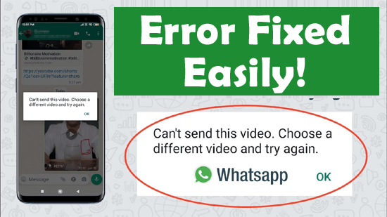 WhatsApp Can’t Send This Video Error