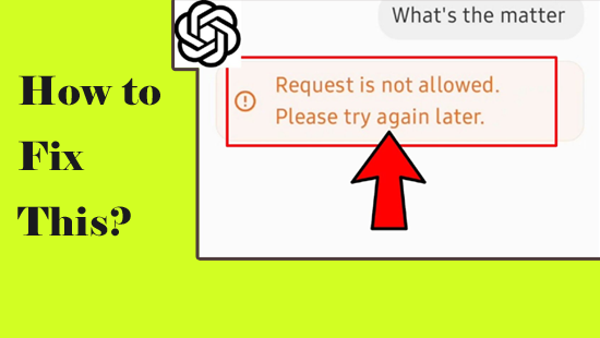 ChatGPT Request Is Not Allowed