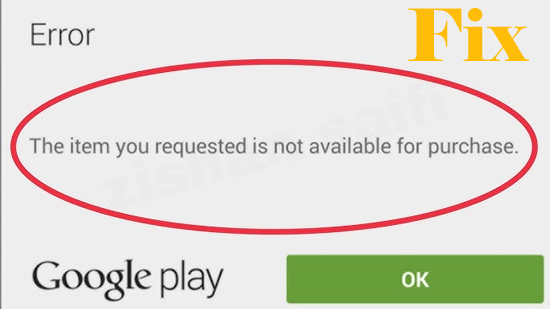 The Item You Requested Is Not Available for Purchase